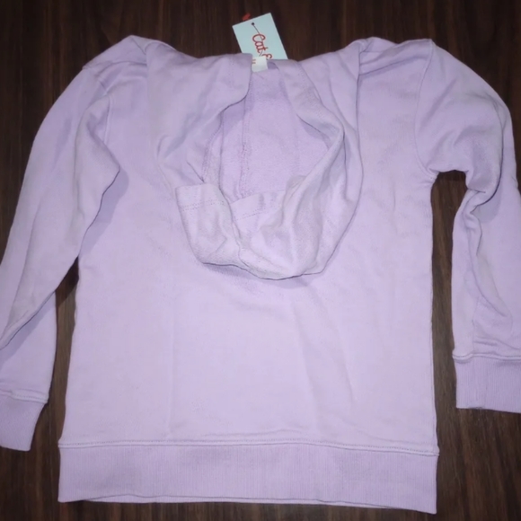Cat & Jack Girls Toddler Hooded Sweatshirt Light Purple 5T Pocket - Picture 2 of 3